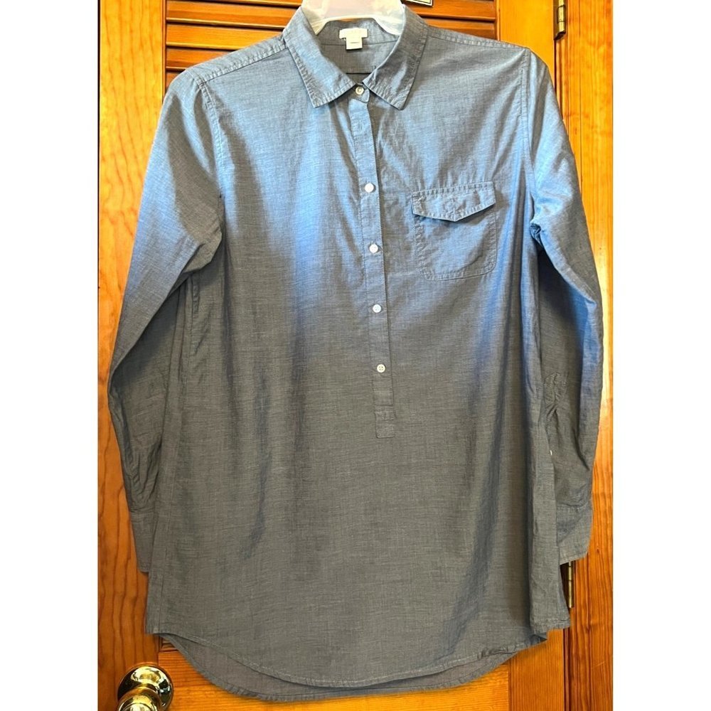 J Crew Half Button Down Top